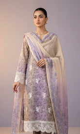 Vireza 3 Piece Unstitched Floral Embroidered Lawn Suit-01