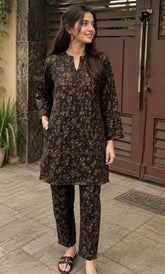 2PC Unstitched Printed Lawn Suit -Orlina