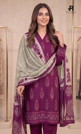 3-Piece | Unstitched Luxury Embroidered Lawn Suit | Nayab