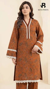 2PC Premium Linen Unstitched -BA-V9-02