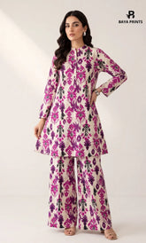 2PC Unstitched Printed Lawn Suit -Orlina