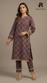2PC Premium Linen Unstitched -BA-V9-06