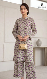 2PC Unstitched Printed Lawn Suit -Orlina