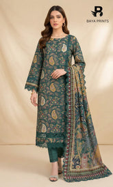 3 Piece Unstitched Karandi Suit BA-V8-11