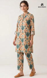 2PC Unstitched Printed Lawn Suit -Orlina