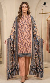 3PC Printed Karandi | Unstitched | BA-V1-03