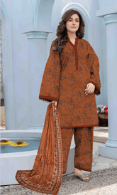 3PC Premium Linen Unstitched -BA-V9-3