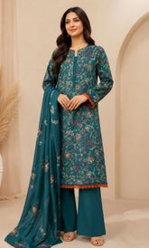 3PC Embroidered Unstitched Lawn Suit | Nafasat