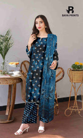 3 Piece Unstitched Printed Lawn Suit -BA-V9