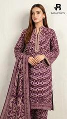 3PC Unstitched Khadar Suit BA-K-V11-24 B-3