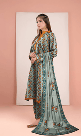 3PC Premium Linen Unstitched BA-SL-09