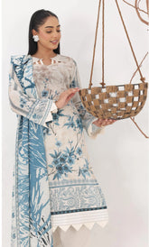 3 Piece Printed Unstitched Lawn Suit | ET-02