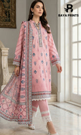 3 Piece Unstitched Lawn Suit -V-21-B-07