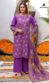 3PC Printed Lawn | Unstitched | ET-V2
