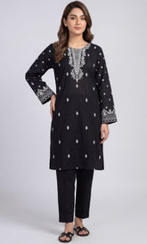 Signature Embroidered Lawn 2PC – Unstitched | Seraya | Black