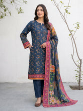 Unstitched Khadder 3-Piece blue Vol:113