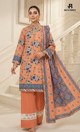 3PC Printed Lawn | Unstitched | BA-V25