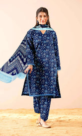 3 Piece Unstitched Printed Lawn Suit- BA-V-7