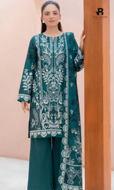 3PC Printed Lawn | Unstitched | M.B |V-2