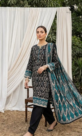 3PC Printed Lawn | Unstitched | V24