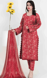 3PC Premium Linen Unstitched -BA-V9-4