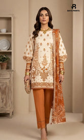 3PC Printed Lawn | Unstitched | BA-V25