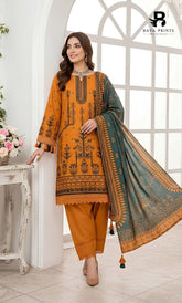 Khadder 3-Piece Unstitch Orange Vol:114