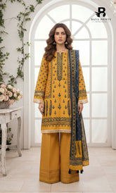 Khadder 3-Piece Unstitch Musturd Vol:114