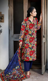 3 Piece Unstitched Printed Lawn Suit -BA-V5
