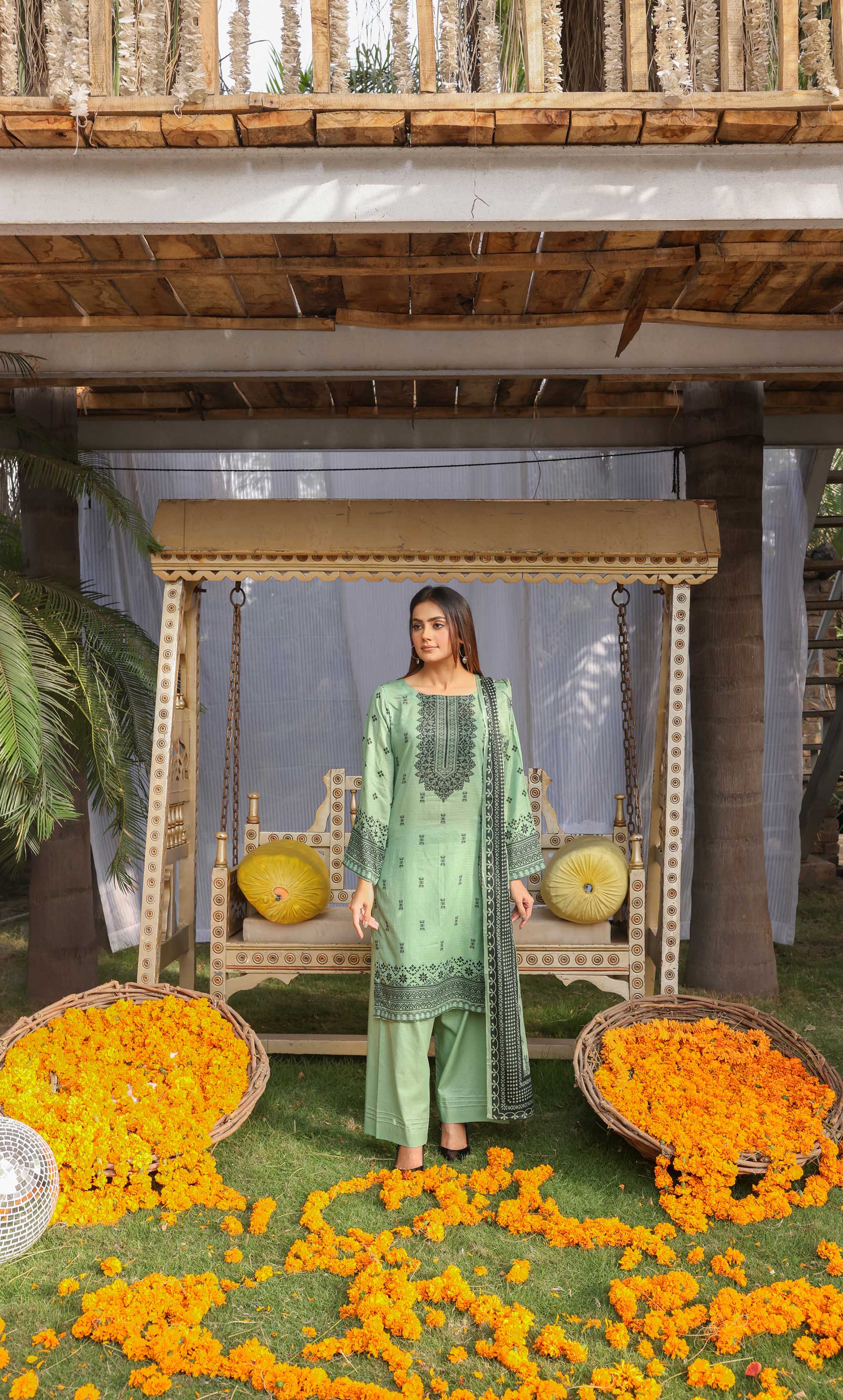 3 Piece Unstitched Printed Dobby Lawn Suit -BA-V19-06