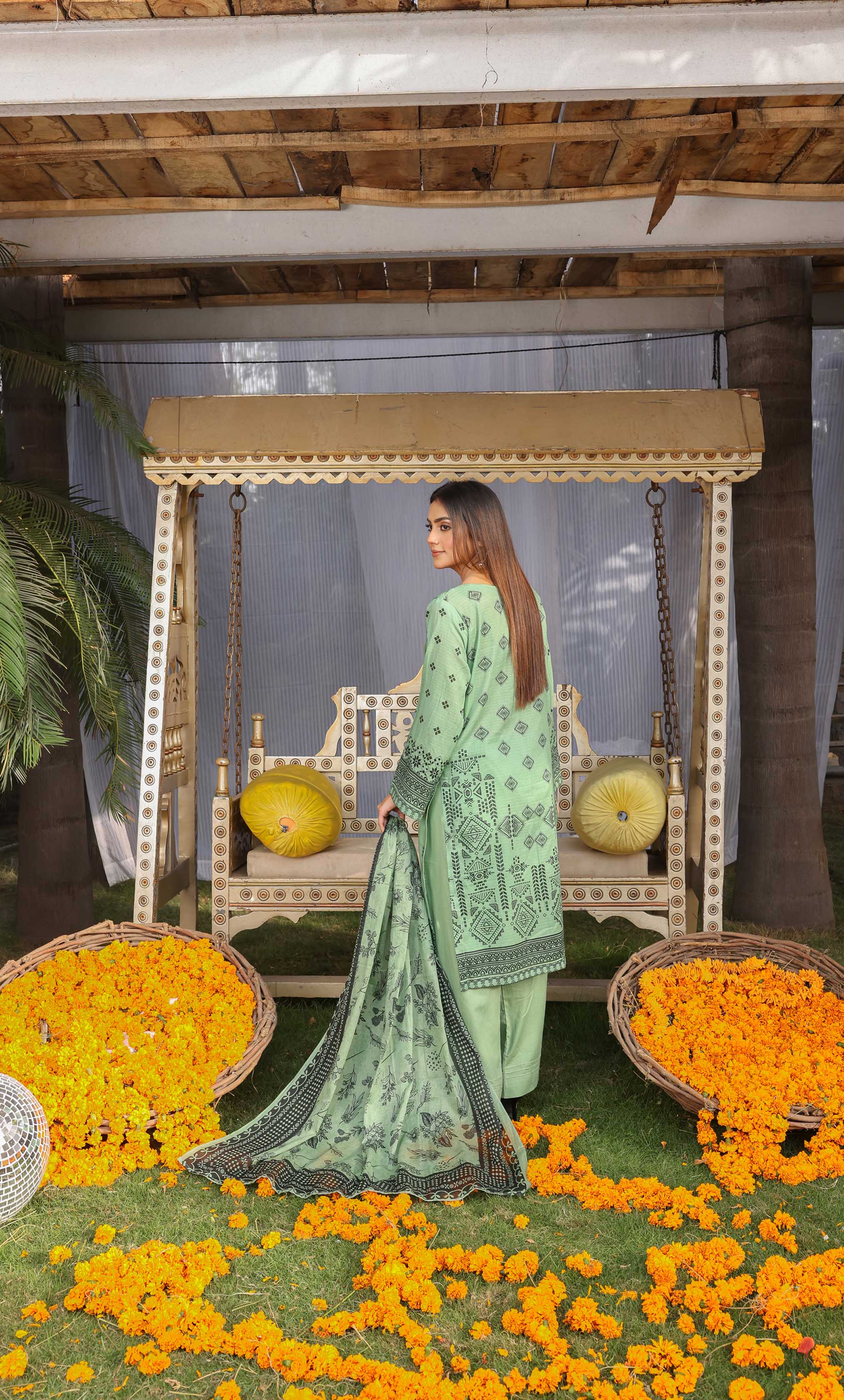 3 Piece Unstitched Printed Dobby Lawn Suit -BA-V19-06