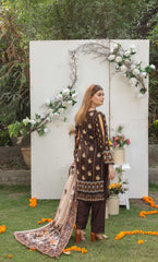 3 Piece Unstitched Printed Dobby Lawn Suit -BA-V18-10