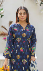 3 Piece Unstitched Premium Lawn Suit- PD-11