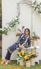 3 Piece Unstitched Premium Lawn Suit- PD-02