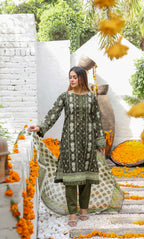 3 Piece Unstitched Lawn Suit -Merium's Exclusive