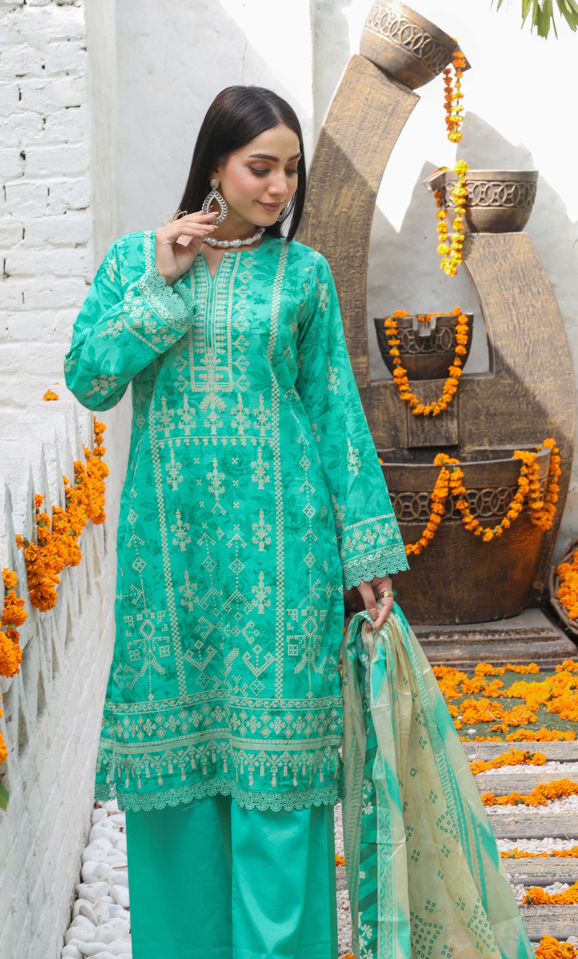 3 Piece Unstitched Lawn Suit -Merium's Exclusive