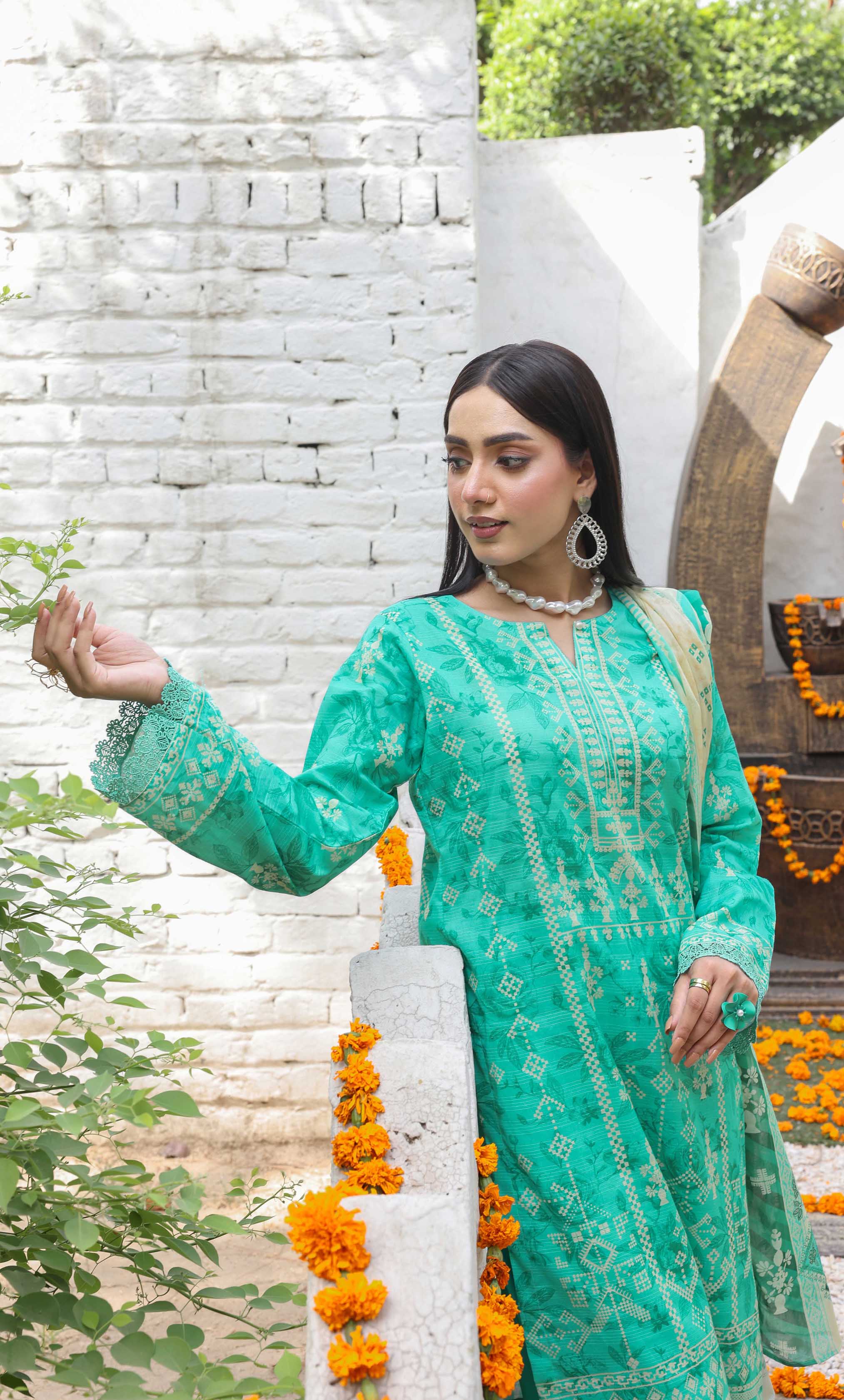 3 Piece Unstitched Lawn Suit -Merium's Exclusive