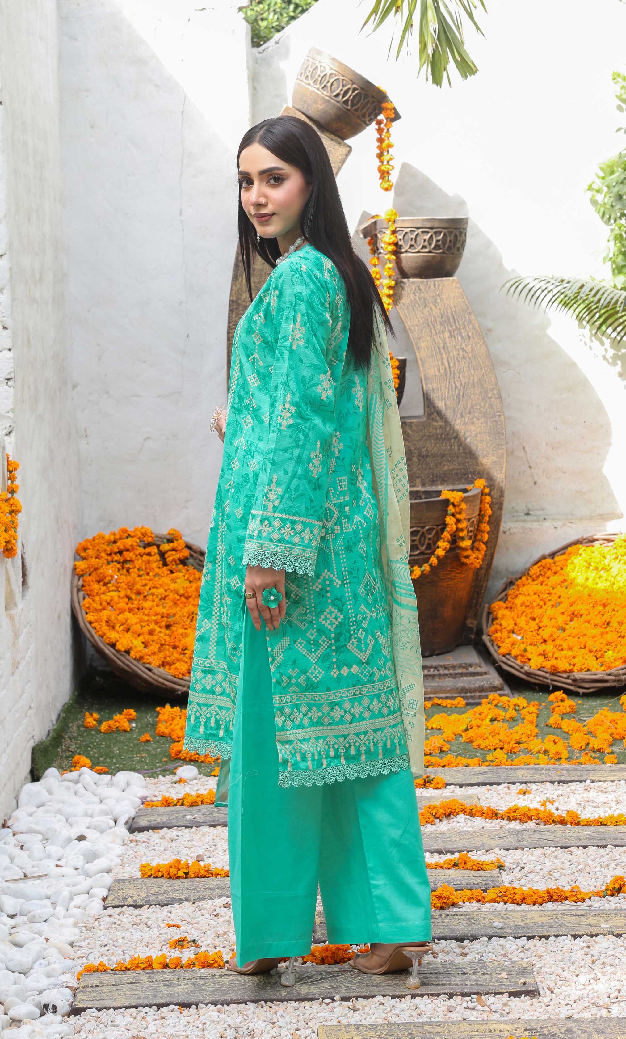3 Piece Unstitched Lawn Suit -v20-26