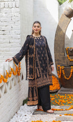 3 Piece Unstitched Lawn Suit -Merium's Exclusive