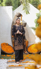 3 Piece Unstitched Lawn Suit -Merium's Exclusive