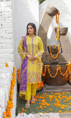 3 Piece Unstitched Lawn Suit -Merium's Exclusive