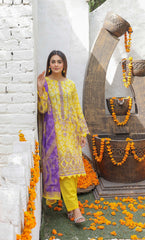 3 Piece Unstitched Lawn Suit -Merium's Exclusive