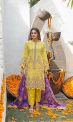 3 Piece Unstitched Lawn Suit -Merium's Exclusive