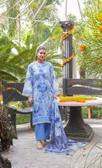 3 Piece Unstitched Printed Lawn  Suit | Tye & Dye V2-01