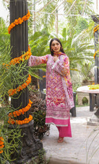 3 Piece Unstitched Printed Lawn  Suit | Tye & Dye V2-02