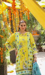 3 Piece Unstitched Printed Lawn  Suit | Tye & Dye V2-04