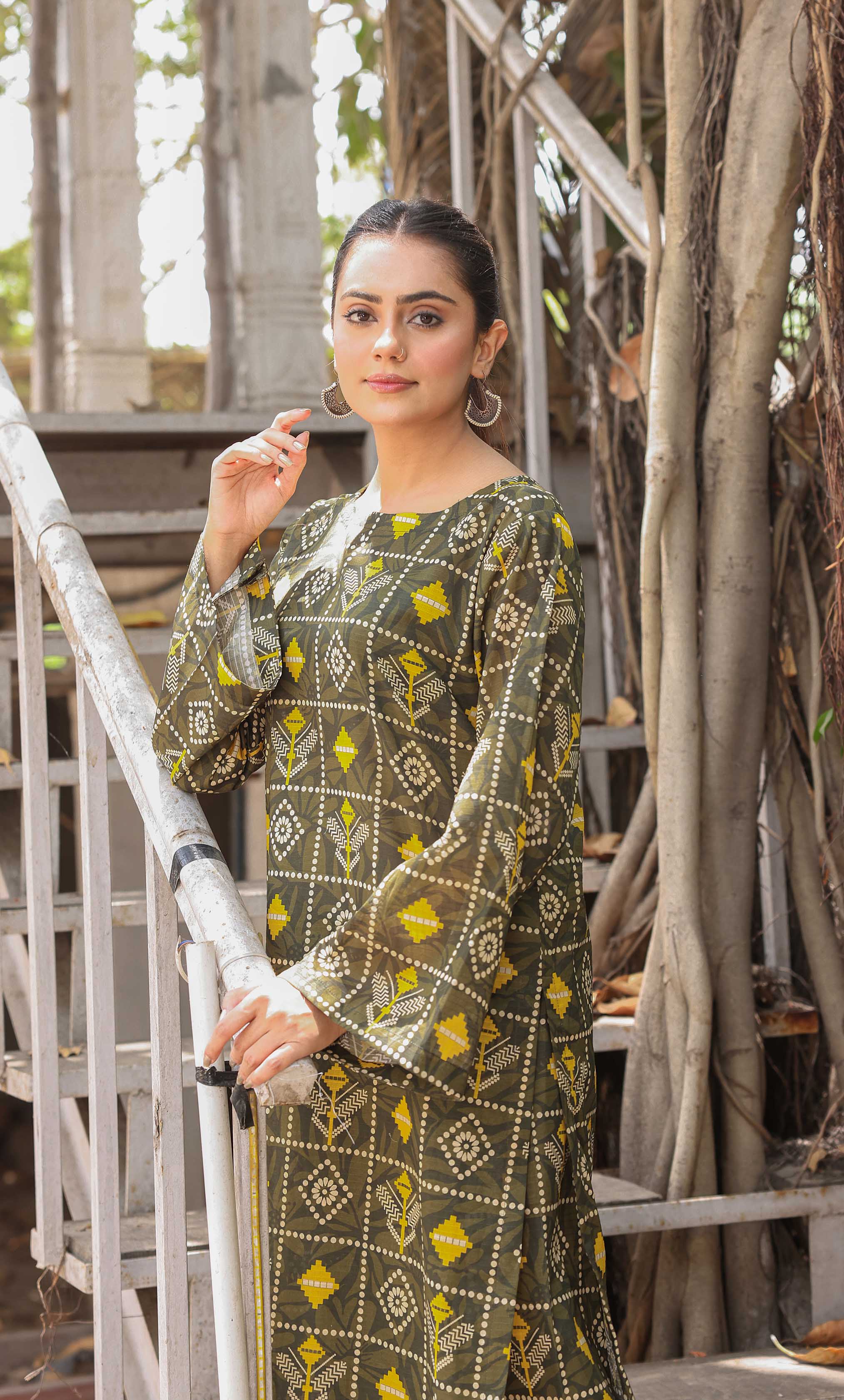 2PC Unstitched Printed Lawn Suit  - BD-V4-12