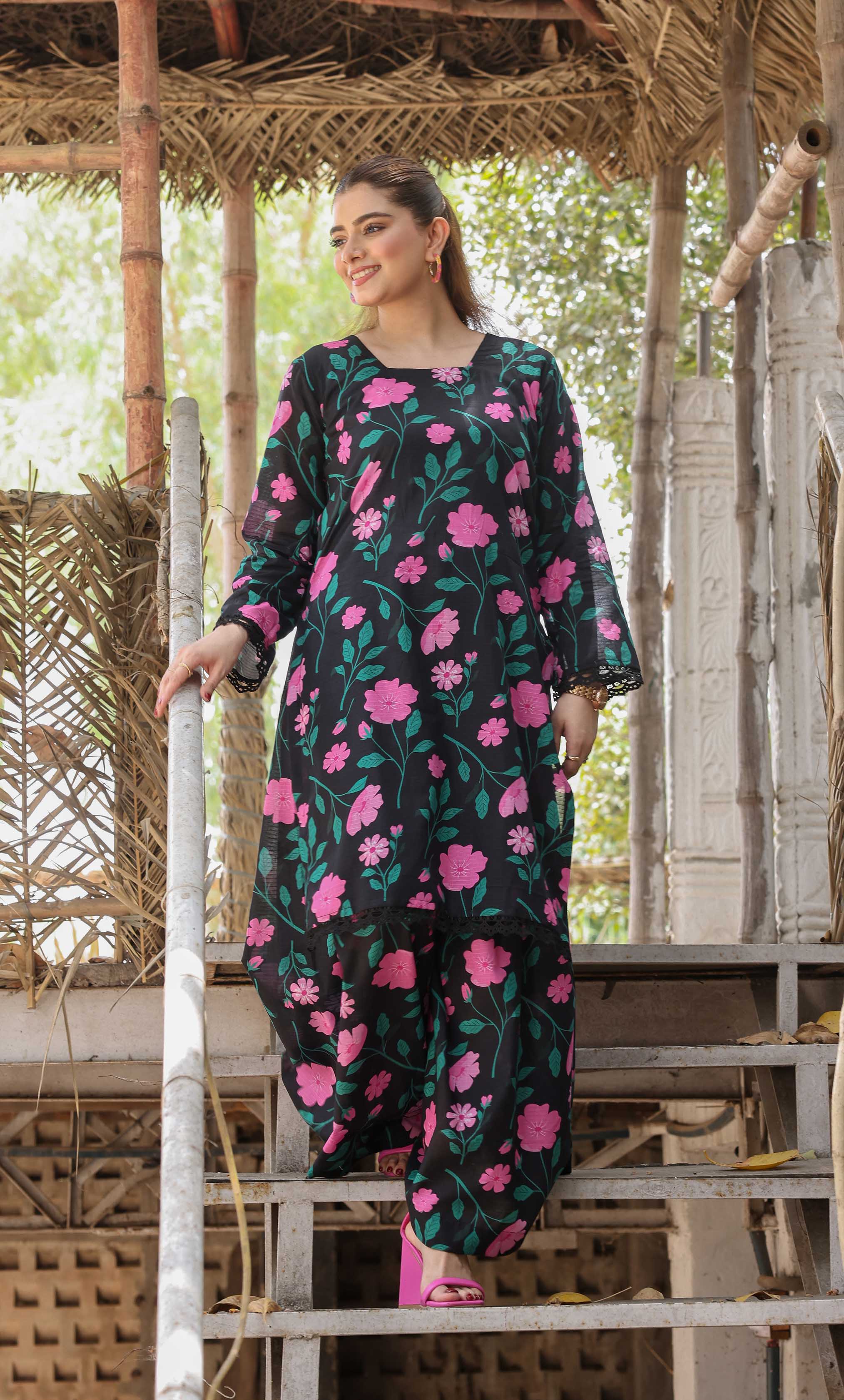 2PC Unstitched Printed Lawn Suit  - BD-V4-10