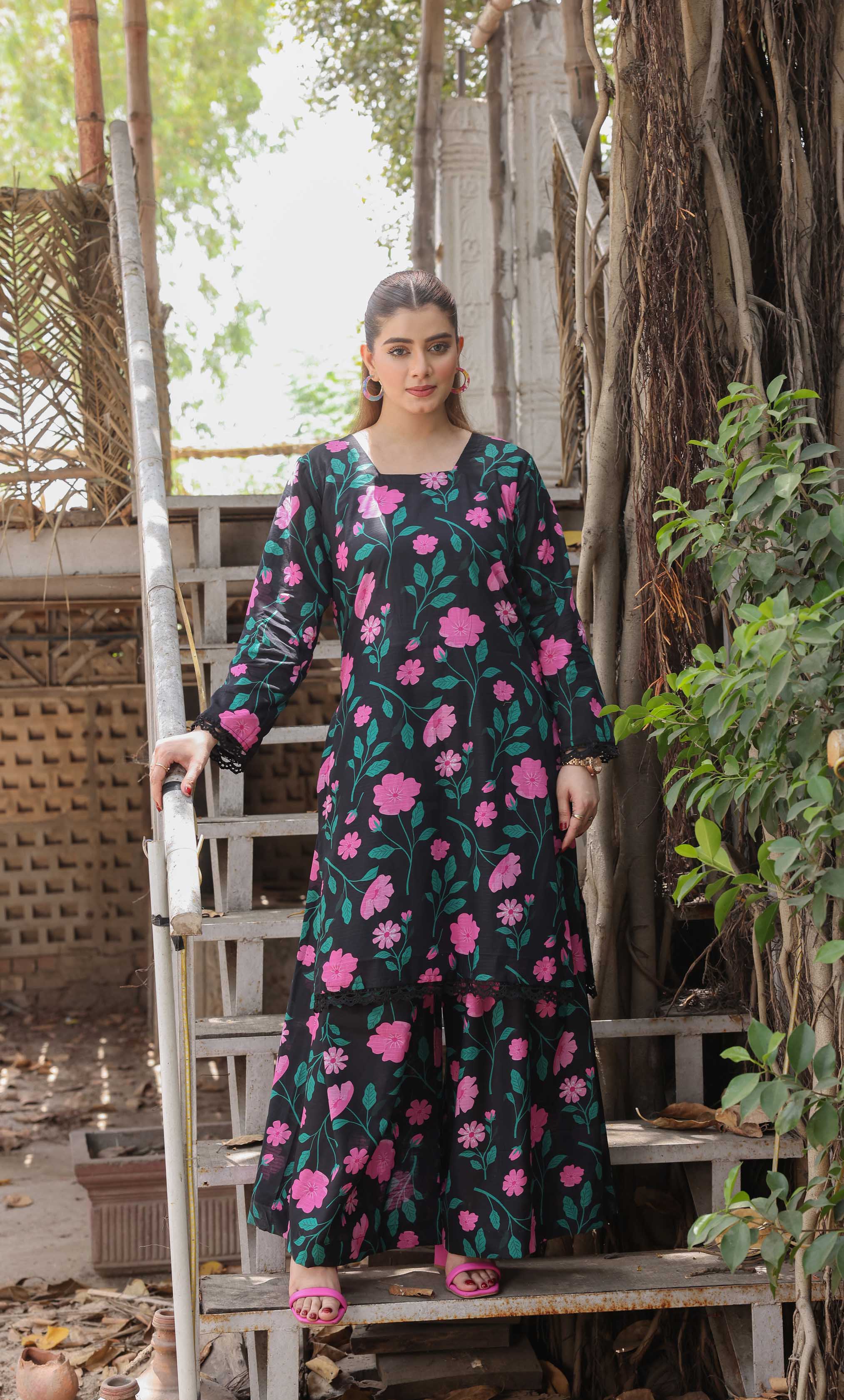 2PC Unstitched Printed Lawn Suit  - BD-V4-10