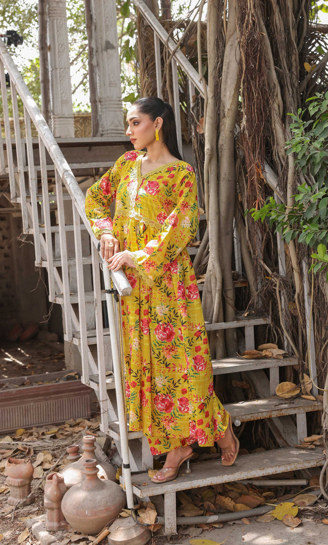 2PC Unstitched Printed Lawn Suit  - BD-V4-11 Hover Image